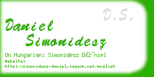 daniel simonidesz business card